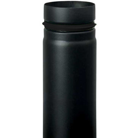 MBM – Tuyau de poêle à pellets 1 m DN 80 – Acier noir émaillé 600°C – Joint en silicone – Conduit de fumée conforme UNI EN 1856-2