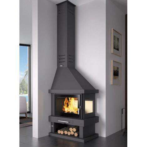 FM Cheminée d'angle C-302 DK 11kW coté vitré à droite
