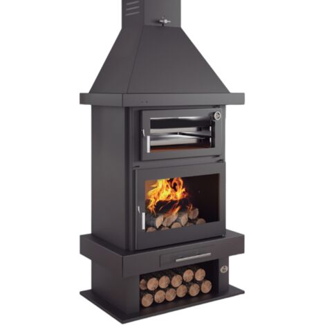FM Cheminée métallique C-300 H 10kW avec four en inox
