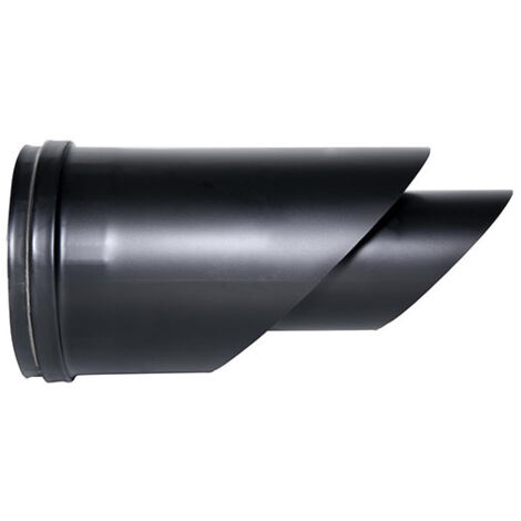 MBM – Tube coaxial de fumée horizontal noir D. 80/125 CE – Acier inoxydable AISI 316 – Température de fonctionnement inférieure à 200°C – Pour poêles à pellets