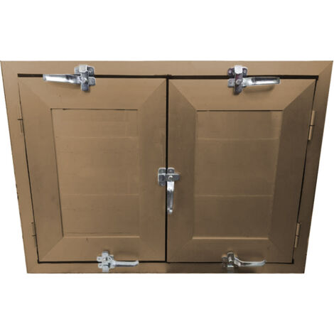 Fenêtre anti-inondation sur mesure à double vantail hauteur de 60 à 140 cm largeur de 60 à 120 cm couleur sur demande