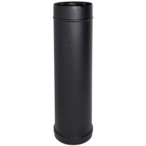MBM – Conduit de fumée coaxial droit noir D. 80/125 L 0,25 m – Acier inoxydable AISI 316 – Conforme norme UNI 1856/2 – Pour poêle à pellets