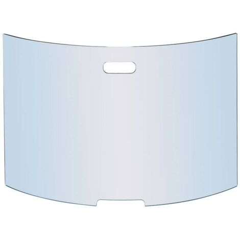 Pare-étincelles cheminée courbée en cristal trempé h. 50x76 cm. Made in Italy