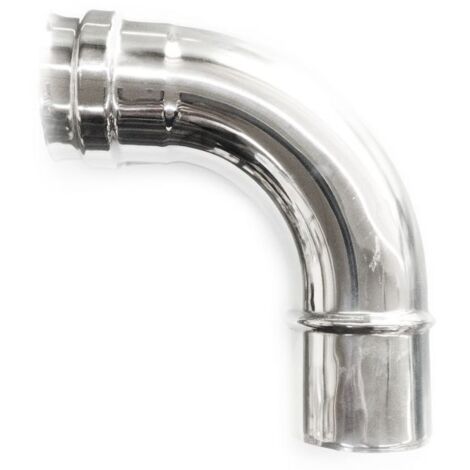 Cheminee courbe 90 conduit de cheminee DN 60 tuyau acier inoxydable 316 (1/2)