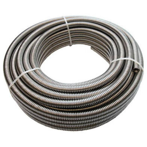MBM – Tuyau flexible en acier inoxydable 20 m – 1/2' DN12 mm – Tube nu conforme DM 174 pour eau potable – Pression max 10 bar