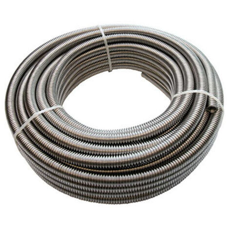 MBM – Tuyau flexible en acier inoxydable 30 m – 1/2" – Tube nu pour eau potable – Pression max 10 bar – Système ondulé formable