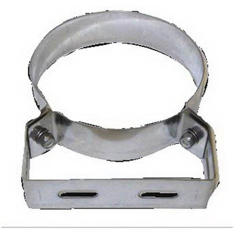 MBM – Collier pour fumisterie double paroi inox DN 80/130 – Résistant à 600°C – Joint silicone pour étanchéité – Conduit de cheminée mural