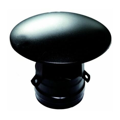 borne noire de fumée tube femelle chapeau chinois 80 mm en noir peint granulés de cheminée en acier inoxydable