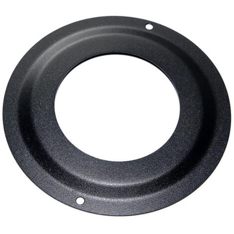 MBM – Rosace DN 80 mm pour conduit de cheminée – Peinture noire – Diamètre extérieur 150 mm – Collier pour fumisterie