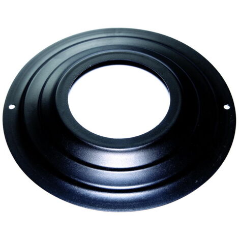 Rosace DN 100 mm d. exterieur 230 mm. peint noir conduit de cheminee pellets