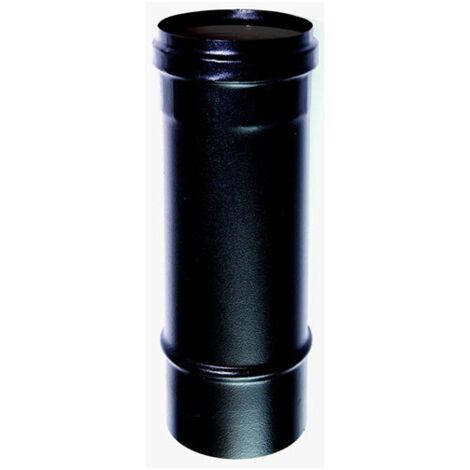 MBM – Tube noir en acier émaillé DN 80 – Longueur 0,5 m – Température max 600 °C – Résistant à la corrosion et au feu