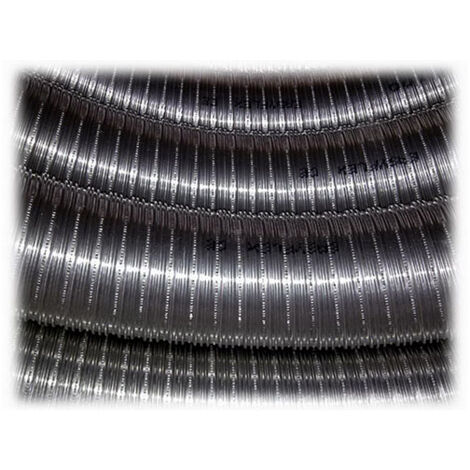 MBM – Tuyau flexible en inox 316 10 m – Diamètre 60 mm – Intérieur lisse pour meilleur écoulement – Conforme norme CE EN 1856-2
