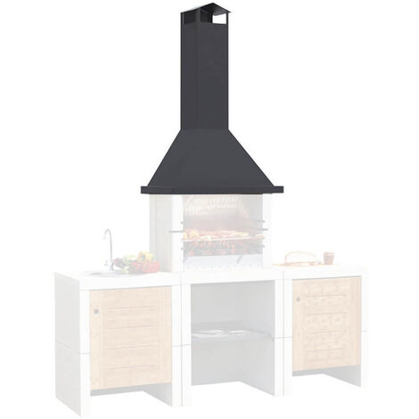 FM Cheminée métallique CB-60 pour barbecue L.70 cm P.50 cm