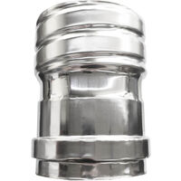 Cheminee Raccord femelle flexible/rigide pour conduit de fumee DN 300 du tuyau flexible au tuyau rigide