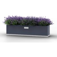 Jardinière de balcon en acier 120cm x 20cm x 20cm série Coyotto jardin patio
