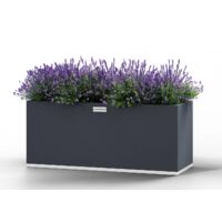 Jardinière Rectangulaire en Acier 100cm x 40cm x 75cm série Coyotto balcon jardin patio