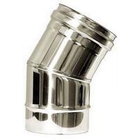 Cheminee double paroi isole courbe 30 inox dn 350/400