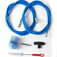 MBM – Kit ramonage cheminée 6 m – Conduits à pellets DN 80 – Brosse articulée professionnelle – Rallonges flexibles en acier