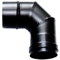Tuyau coudé à granulés 80 mm 90° noir avec porte pour tuyau de poêle à granulés genou Tuyau coudé à granulés 80 mm 90° noir avec porte pour tuyau de poêle à granulés genou