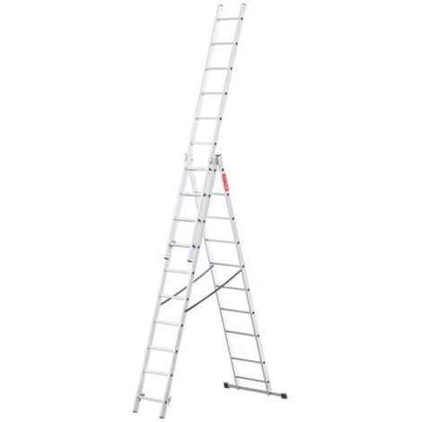 Échelle Multifonction en Aluminium 3x10 Marches, 3-en-1