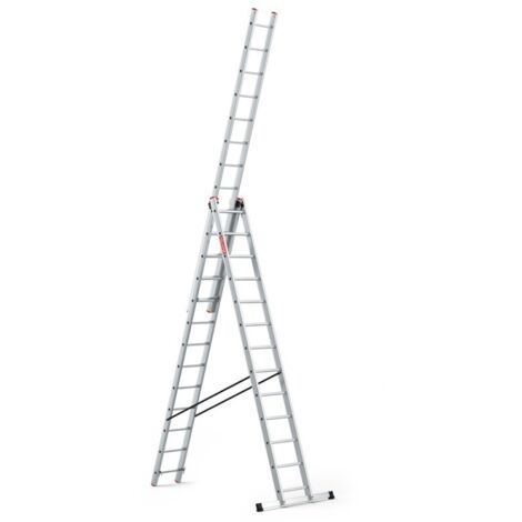 Échelle aluminium professionnelle 3x13 multifonction 150 kg