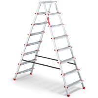 Échelle HOME 2x8 en aluminium, double face, 8 marches, capacité 125 kg