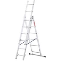 Baulich – Échelle multifonction en aluminium 3x6 marches – Hauteur de travail 3,98m – Charge maximale 150kg – Norme EN 131 – Certificat TÜV - 3-en-1