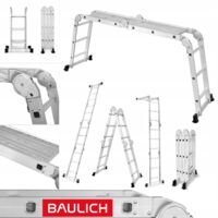 Échelle en aluminium pliante articulée multifonction 4x3 + plateau