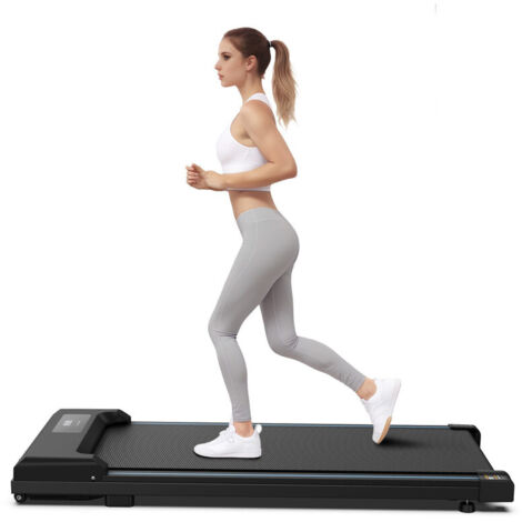 Laufband klappbar 109 x 49 x 10,5 cm, 1 bis 6 km/h, 12 Programme, belastbar bis 100 kg, geeignet für Haus/Wohnung