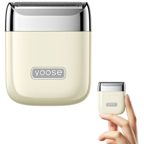 Rasoir électrique pour femmes,tondeuse corps et maillot en alliage IPX7，USB-C,sabot de rasage,modes de rasage multiples，Blanc cassé
