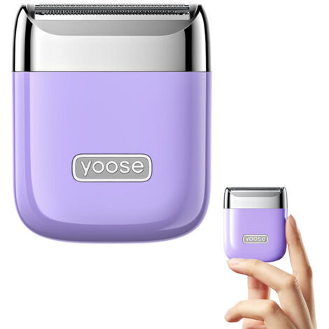 Rasoio elettrico Yoose per donna, rifinitore per corpo e bikini in lega, IPX7, USB-C, pettine da barba, molteplici modalità di rasatura