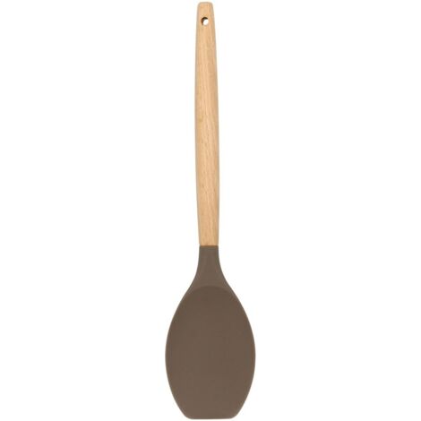 Spatule cuillère en silicone et manche en bois, ELIOTT (1/3)