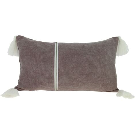 Coussin en coton avec pompons (1/4)