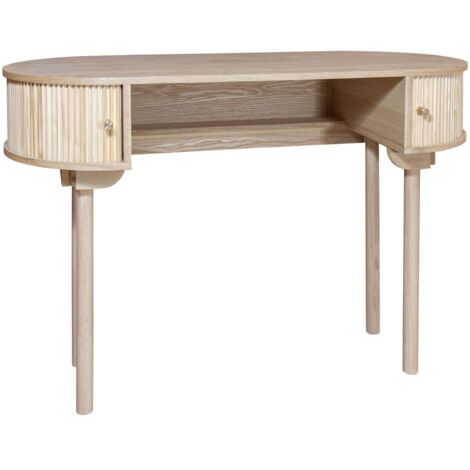 Bureau en bois clair avec portes coulissantes, HECTOR (1/5)