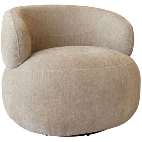 Fauteuil pivotant en velours texturé (1/5)