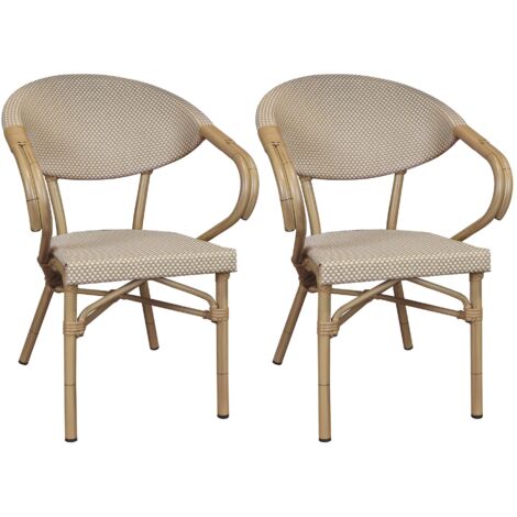 Lot de 2 fauteuils de table en textilène (1/5)