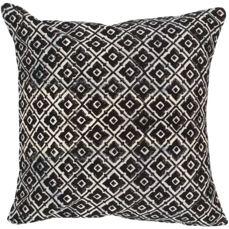 Coussin en coton et avec pompons (1/5)