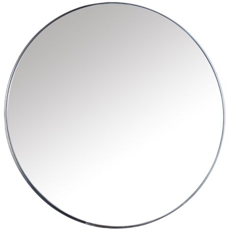 Miroir rond loft avec contour en étain (1/4)