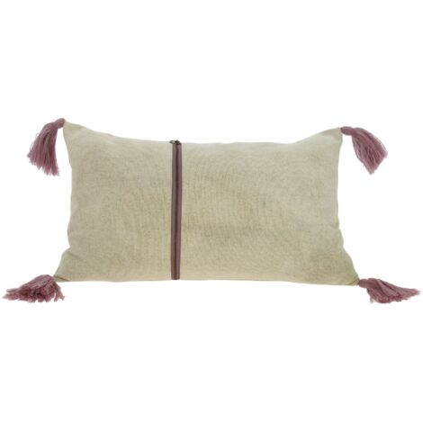 Coussin en coton avec pompons (1/4)