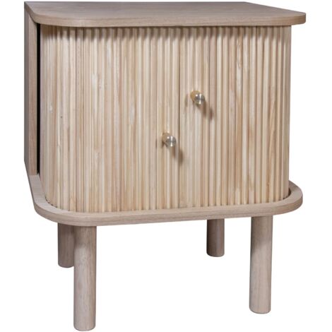Meuble d'appoint en bois clair avec portes coulissantes, HECTOR (1/5)