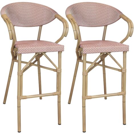 Lot de 2 fauteuils de bar en textilène (1/5)