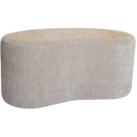 Banc en tissu bouclette et structure en bois, COME