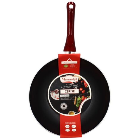 Tefal Wok Jumbo 36 Cm Aluminium Anti-Adhésif – Poignée Assistante, Idéal Famille & Cuisine Asiatique