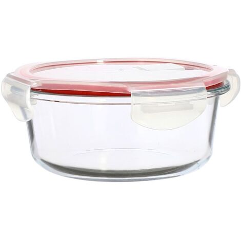 Boîte hermétique ronde en verre 640 ml, CLÉMENTINE (1/5)