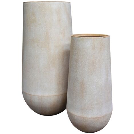 Set de 2 pots en terre d'argile, LAGOS (1/3)