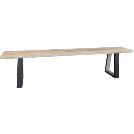 Lot de 2 bancs en bois d'acacia, HERA (1/5)