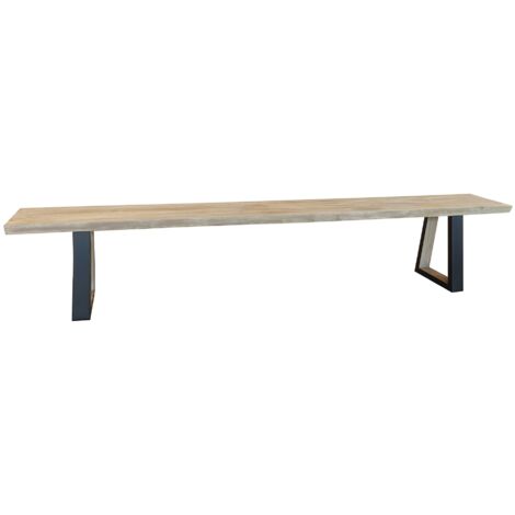 Lot de 2 bancs en bois d'acacia, HERA (1/5)