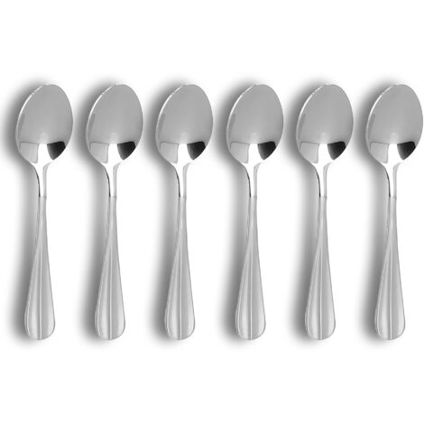 Lot de 6 cuillères à café en acier inoxydable, ARES (1/3)