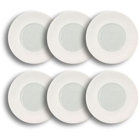 Lot de 6 assiettes plates en porcelaine 31cm, URUS (1/5)