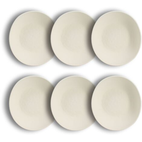 Lot de 6 assiettes creuses en grès 21cm, SNOWSTACK (1/5)